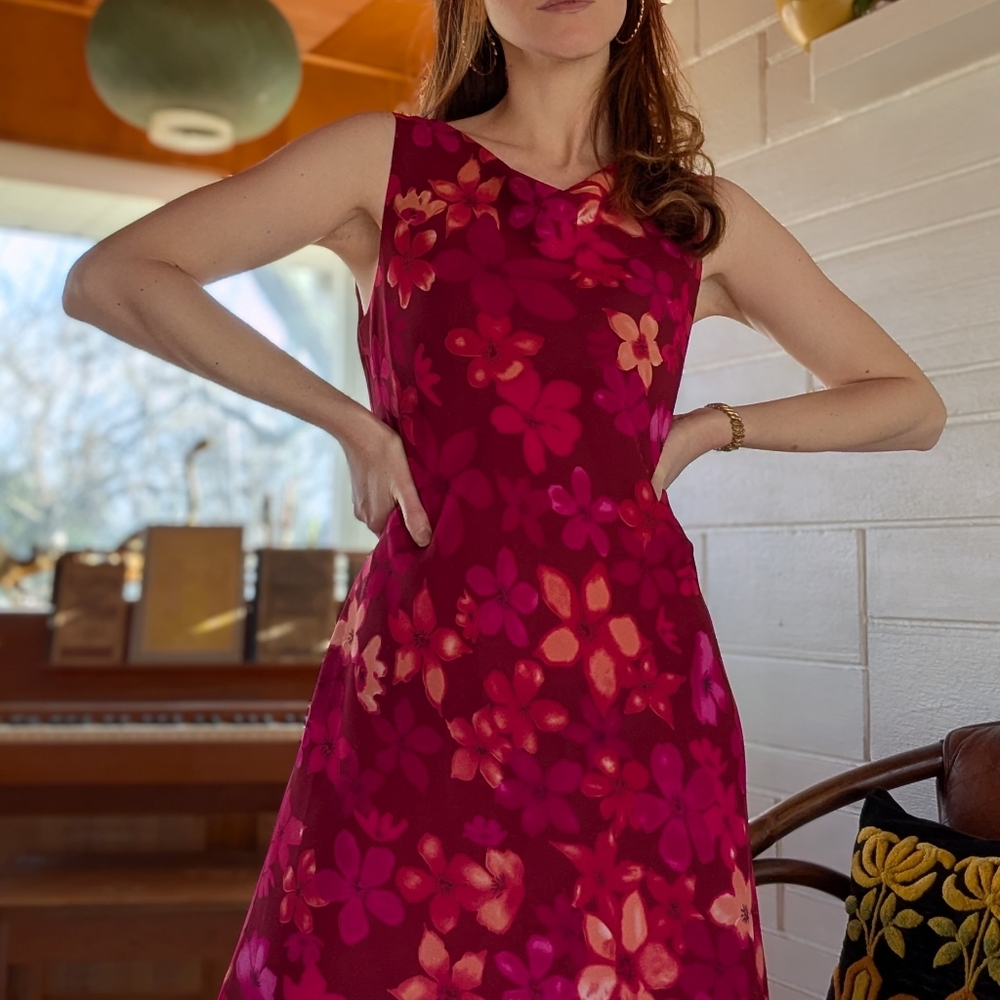 Vintage 90s Y2K Cowl Neck Dress